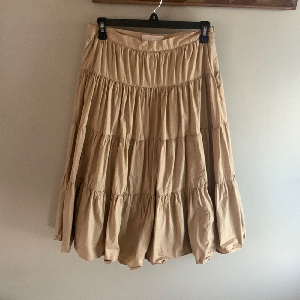 MK NEVER WORN tiered skirt in tan beige